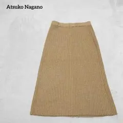 F5-3030　ひざ丈ニットスカート　ウエストゴム【Atsuko Nagano