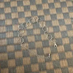 シルバー 八角形リンク ブレスレット