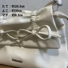 美品 ショルダー バッグ ホワイト ファスナー 内ポケットあり