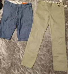 Dickies ベージュパンツ 28W 30L【新品】オマケ短パン【中古】