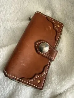 スマホケースブラウンレザー手帳型iPhone13Promaxケース