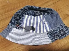 ミキハウスダブルビー　ペイズリー柄ハット　44-48cm