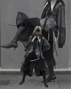 NOT CONVENTIONAL シアーフリルシャツ / ブラックのサムネイル