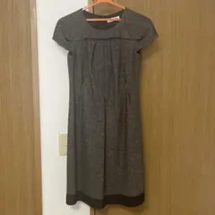 mila schön グレー ひざ丈ワンピース 半袖
