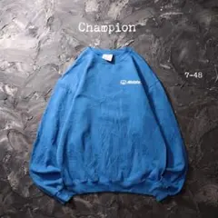 Champion トレーナー スウェット　企業ロゴ　Good Hands ブルー