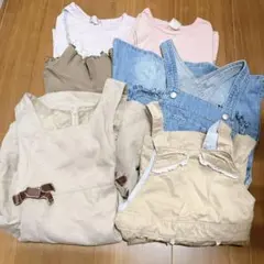 秋～冬服 長袖 女の子 110 まとめ売り 6着 Tシャツ スカート ワンピース