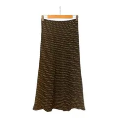 Mila Owen ドット柄 ロングスカート 黒白 マーメイド風 M