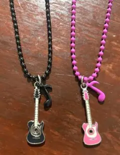 ギター型チャーム ネックレス 2個セット