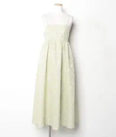 Louere ルエレ ふくれジャガードフレアキャミワンピース