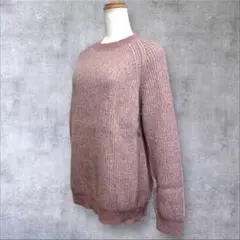 ★美品◆シップス◆ 畦編みビッグクルーネックニットOR