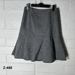 【ELLE PLANETE】★ひざ丈★スカート★(38)★グレー★レディース