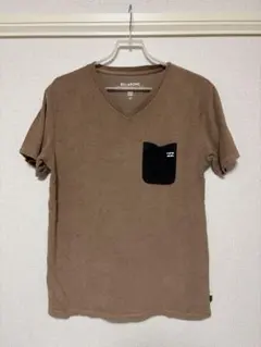 BILLABONG パイル地 ポケット付き Vネック Tシャツ