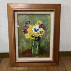 値下げ】大貫咲子 ミモザとマーガレット 油絵 - メルカリ