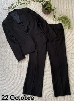 22 OCTOBRE パンツスーツ セットアップ ブラック フォーマル 通勤
