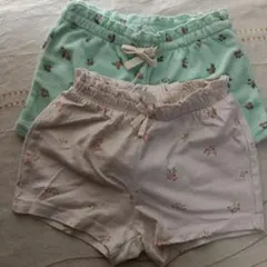 H&M オーガニックコットン 花柄パンツ 2枚セット８０サイズ