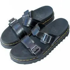 消毒済み Dr.Martens MYLES UK9 マイルス レザーサンダル 黒のサムネイル