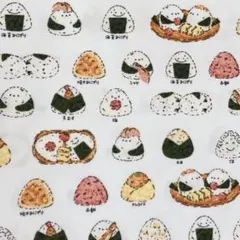 [no.4720]シマエナガ おにぎり柄 オックス 生地＊