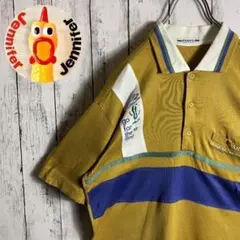 【vintage】古着 90s メンズ ポロシャツ 個性派 刺繍デザイン 1点物のサムネイル