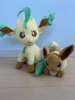 ポケモンぬいぐるみ　リーフィアとイーブイ2個セット