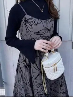 花柄シアーフレアキャミワンピース [kz427]