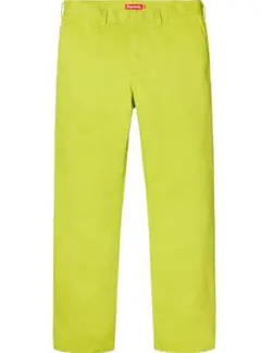 supreme work pant 蛍光 ネオングリーン 32
