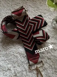 新品✨ショルダーストラップのみバッグ付け替え❤️スマホショルダー⭐️レッド×ブラック