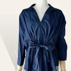♥️人気 グリーンレーベルリラクシング ビッグシルエット スキッパーシャツ Fのサムネイル