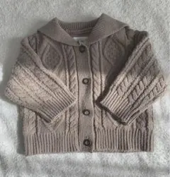 conoco ベビー　ケーブルニットカーディガン