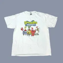 【海外輸入】USA古着vintageスポンジ・ボブ Tシャツ ホワイトL