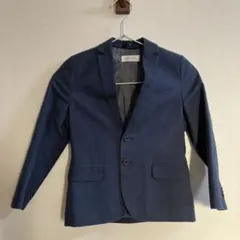 H&M ネイビー ドット柄 スーツジャケット