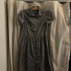 値下げ　ナチュラルビューティーベーシック　チェック　ワンピース