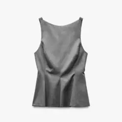 ZARA　リボンペプラムトップス
