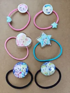 おねがいアイプリ　ひみつのアイプリ ヘアゴム 6点セット　いのり　あおい