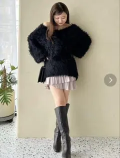 マニッシュプリーツミニスカート　マーキュリーデュオ グレーのサムネイル