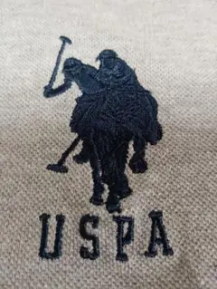 U.S. POLO ASSN. 刺繍ロゴポロシャツ グレー Mサイズ美品のサムネイル