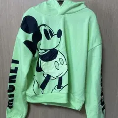 ミッキーマウス 蛍光グリーン パーカー