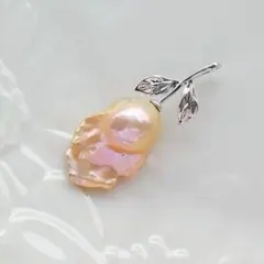 淡水真珠　本真珠　オイスター　バロックパール　ペンダントトップ　OR　S925
