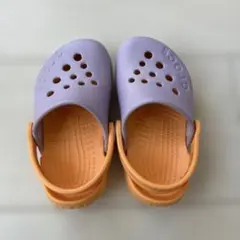 Crocs ベビーサンダル 紫とオレンジ　C6サイズ