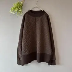 33℃［F］大人クール◎ゆったり感◎幾何学模様◎キルティングジャガードスウェット