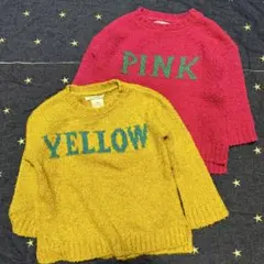 zara ザラ　からしマスタードイエロー116 ピンク110 セーター　単品価格