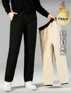 防寒パンツ　極暖 厚手 裏ボア 裏起毛 ブラック L