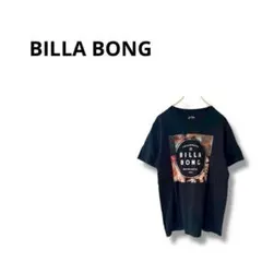 【ビラボン】Tシャツ カットソー　半袖　サーフ　プリント　ブラック　M