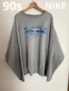 NIKE teamタグ　90年代　スウェット　杢グレー　　vintage