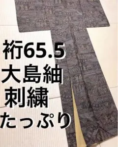 総刺繍 大島紬 付け下げ訪問着 紋なし トールサイズ - メルカリ