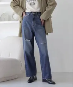 【LOWRYS FARM】CONE ストレートデニムパンツ
