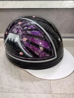 カスタムコルク半　黒ラップ✘Candyパープルラップ富士日章　七色ラメ カスタムコルク半 黒ラップ✘Candyパープル富士日章 七色ラメ