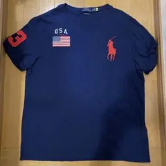 【極美品】POLO ラルフローレン　ビッグポニー 星条旗　Tシャツ　XL