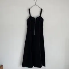 【ムルーア】ジャンパースカート　キャミワンピース バックオープン　コットン100