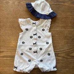 リトルミー　フリル　ロンパース　ドット　帽子付き　セット　3M