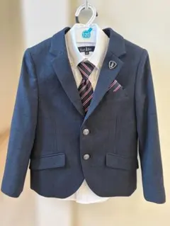 East Boy ネイビー チェック柄 スーツ 120　入学式　卒園式
